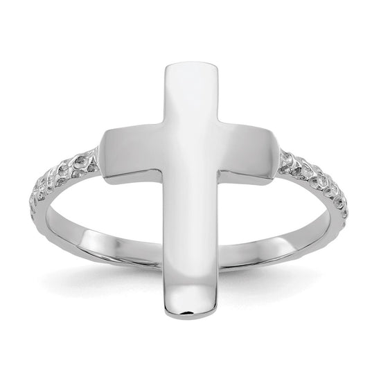 Gold Polished Cross Rings