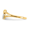 14k and White Rhodium Double Heart Ring