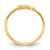 14k Polished Adjoining Hearts Ring