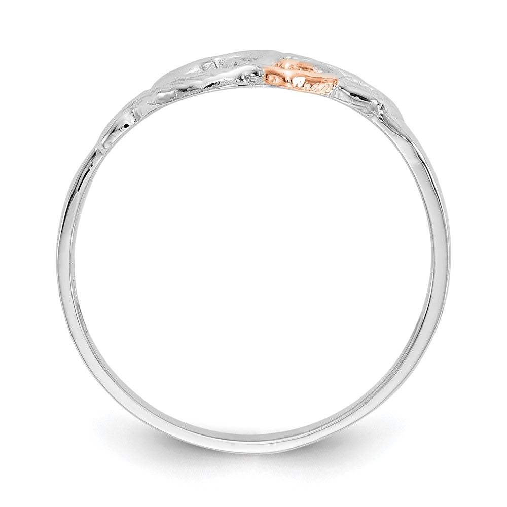 Gold Two-Tone Polished Heart Rings
