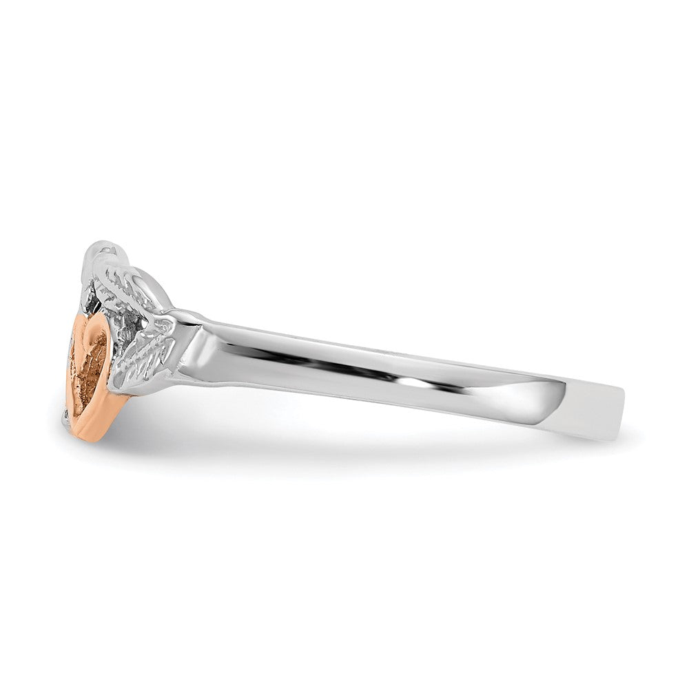 Gold Two-Tone Polished Heart Rings