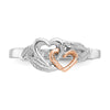 Gold Two-Tone Polished Heart Rings