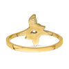 14K Polished Double Whale Tails Bypass Ring