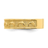 14K Polished and Textured Dolphin Engraved Size 8 Thumb Ring