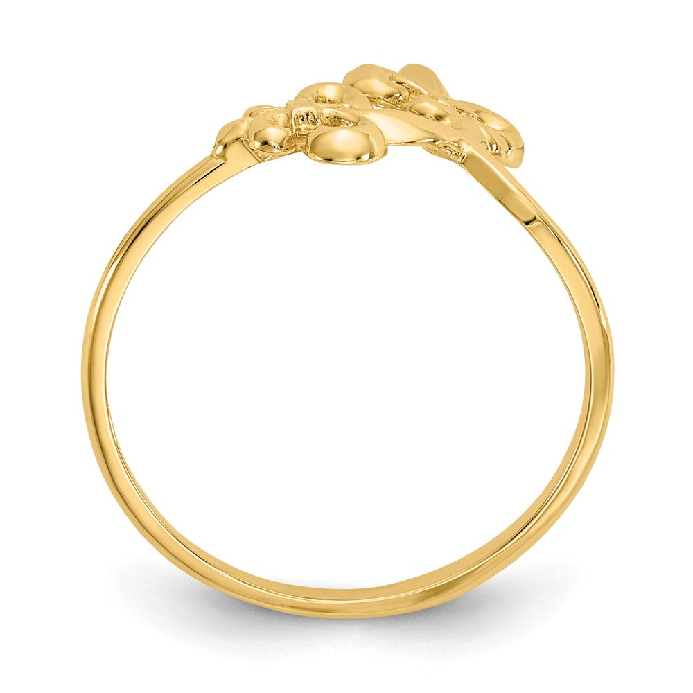 Gold Polished Fleur De Lis Rings