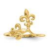 Gold Polished Fleur De Lis Rings