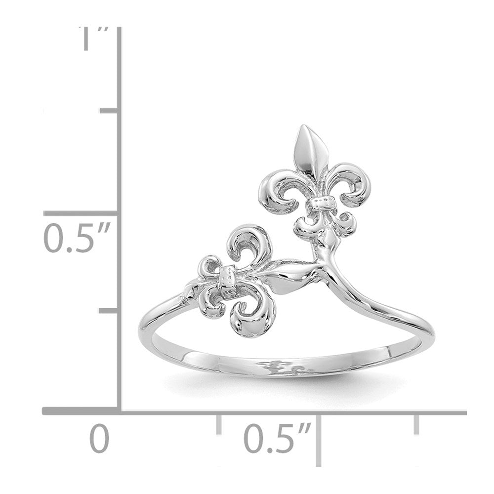 Gold Polished Fleur De Lis Rings