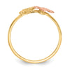14k Two-Tone Polished Two Butterflies Ring