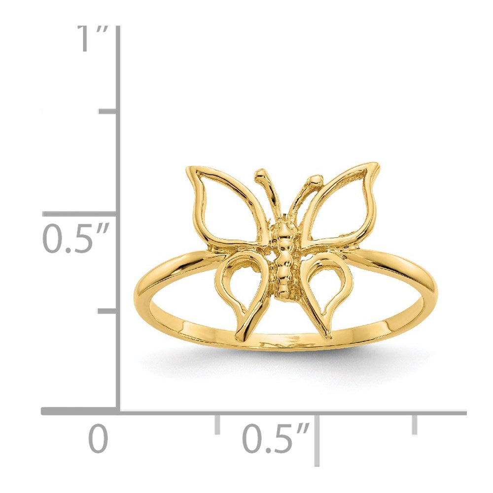 Gold Polished Butterfly Rings