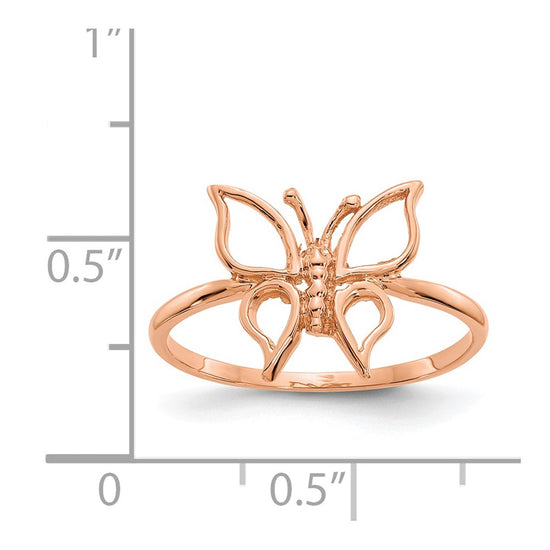 Gold Polished Butterfly Rings