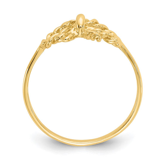 14k Polished Bow Ring