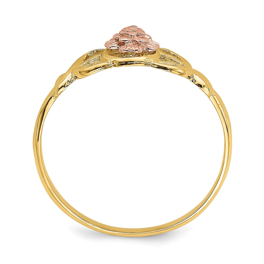 Gold Polished Flower Rings