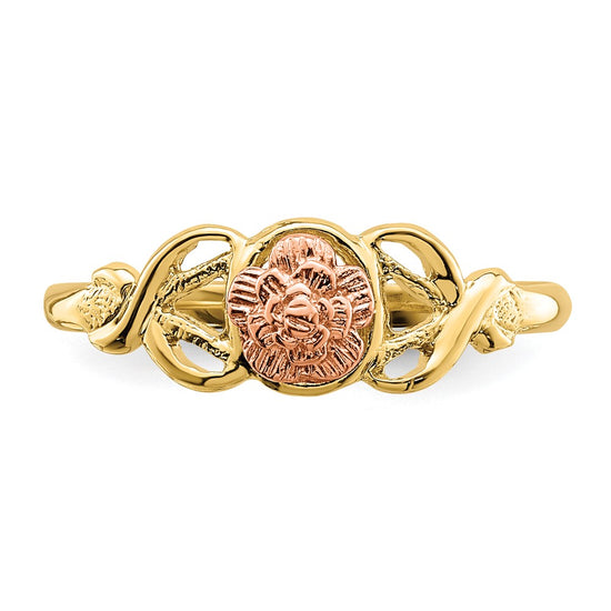 Gold Polished Flower Rings