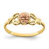Gold Polished Flower Rings
