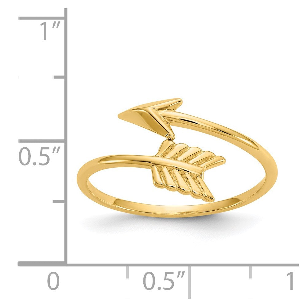 14K Polished Arrow Bypass Ring