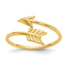 14K Polished Arrow Bypass Ring