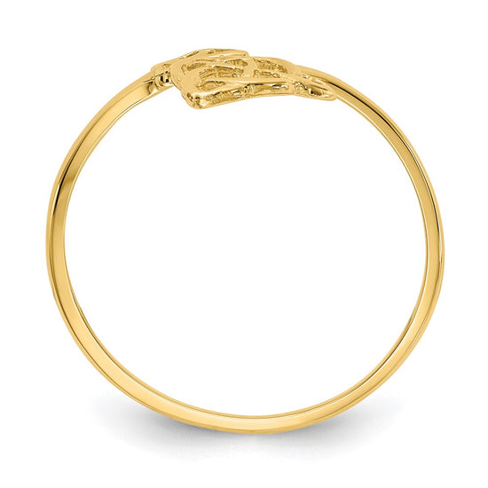 14k Polished Celtic Knot Bypass Ring