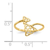 14k Polished Celtic Knot Bypass Ring