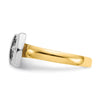 14k Two-Tone Polished Buckle Ring