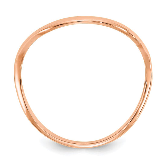 Gold Polished Wave Thumb Rings