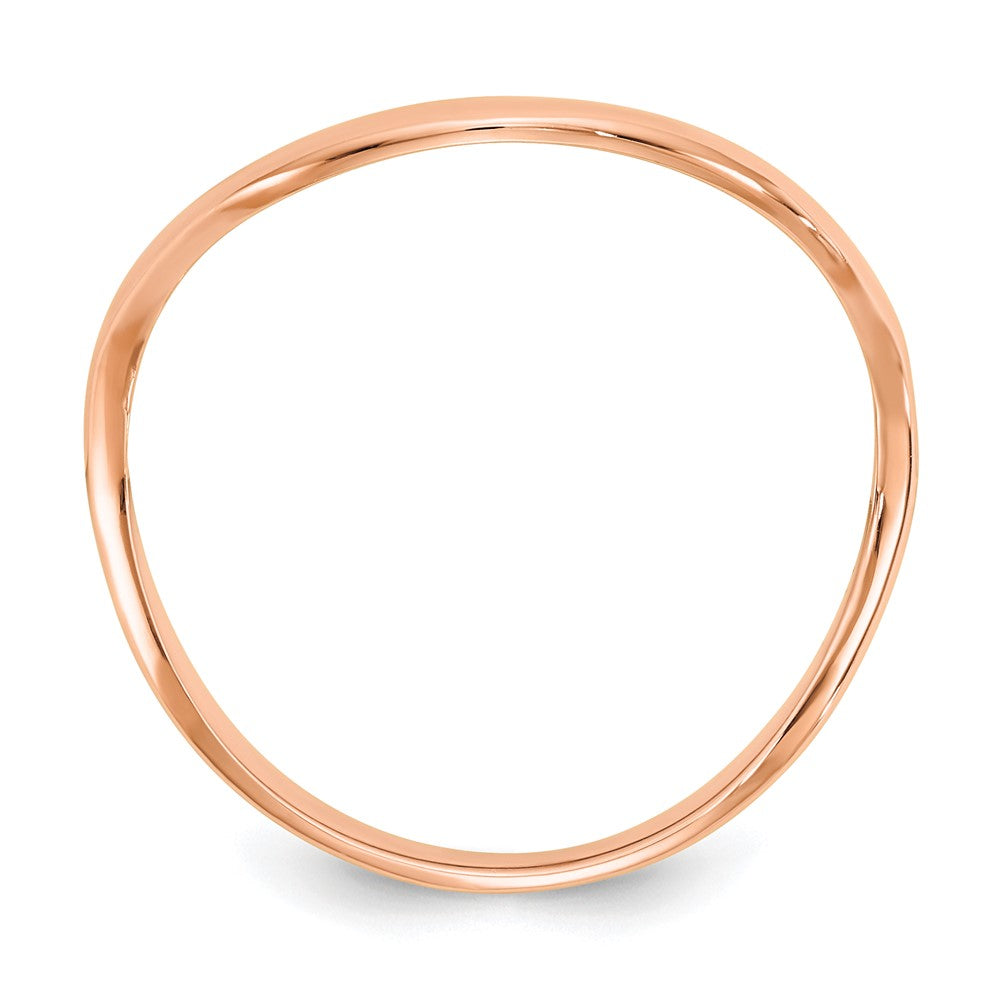 Gold Polished Wave Thumb Rings