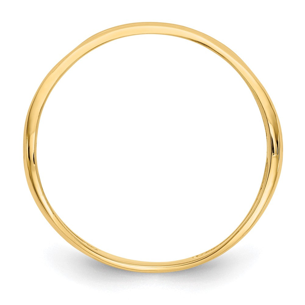 14K Polished Double Wave Fashion Thumb Ring Size 9