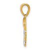 14K and White Rhodium Infinity Heart Pendant