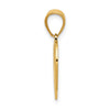 14k Polished TE AMO Heart Pendant
