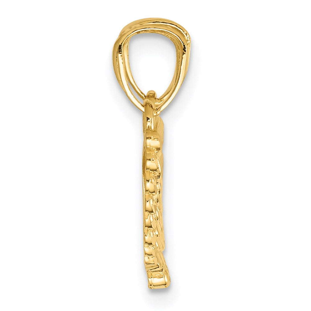 14K Polished 2-Piece Break Apart Angel Wings Pendants