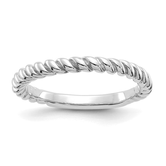 Gold Polished Twisted Band Ring