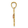 14k Two-tone with White Rhodium Diamond-cut #1 NANA with Rose Pendant