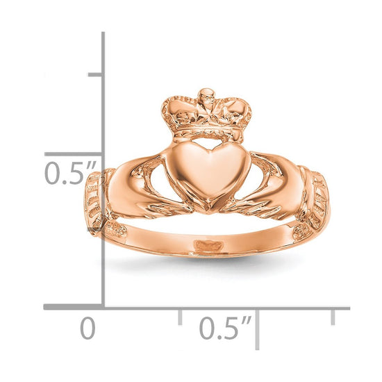 Gold Polished Claddagh Rings