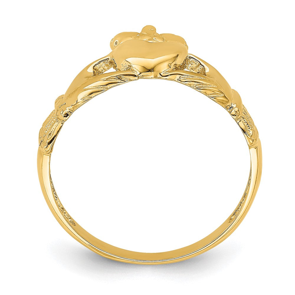 Gold Polished Claddagh Rings
