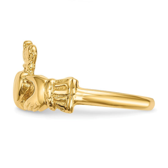 Gold Polished Claddagh Rings