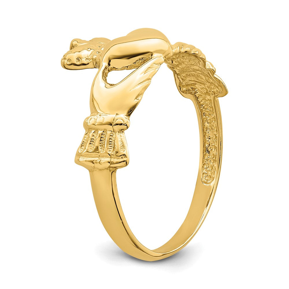 Gold Polished Claddagh Rings