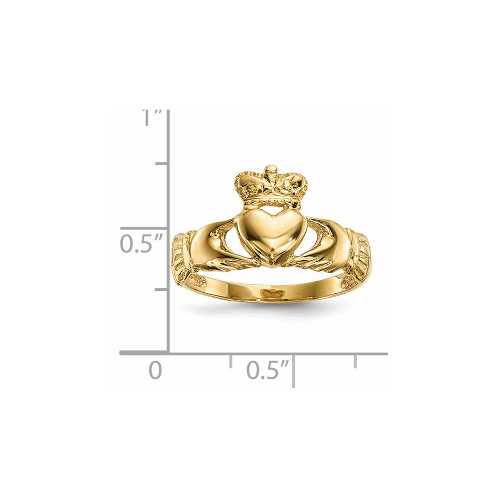 Gold Polished Claddagh Rings