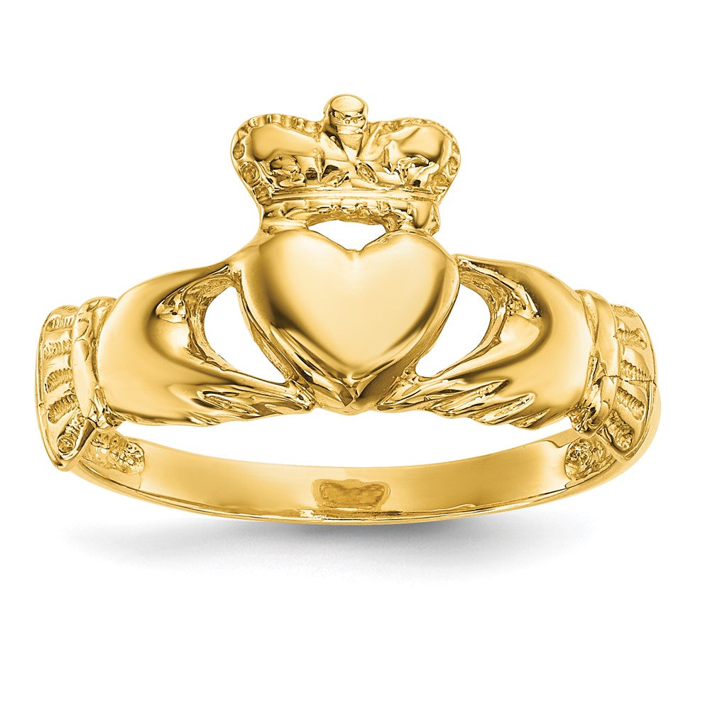 Gold Polished Claddagh Rings