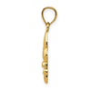 Gold Polished Flue de lis Pendants