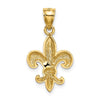 Gold Polished Flue de lis Pendants