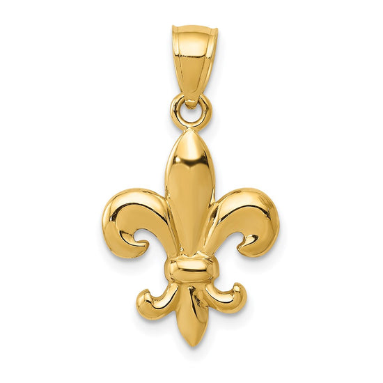 Gold Polished Flue de lis Pendants