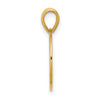 14k Gold Polished Tree in Circle Pendant