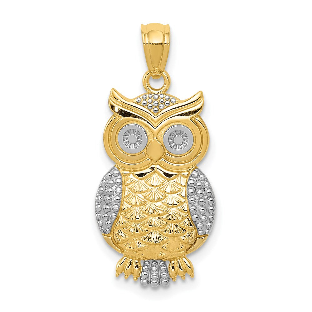 Gold Polished Owl Pendants