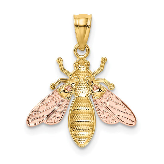 Gold Polished Bumble Bee Pendants