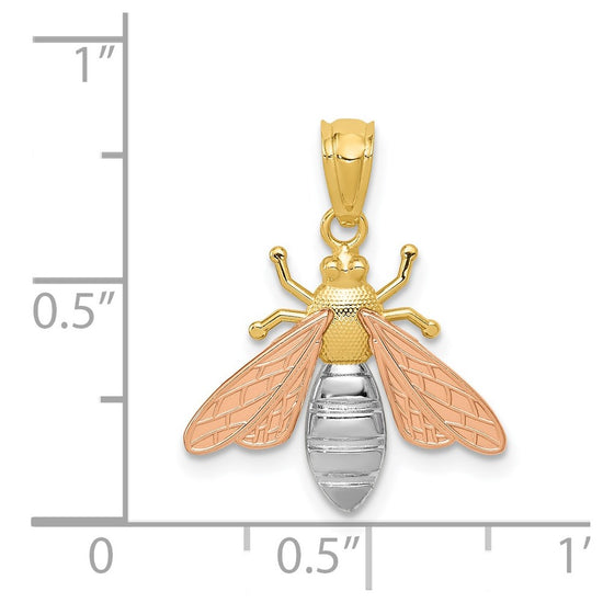Gold Polished Bumble Bee Pendants