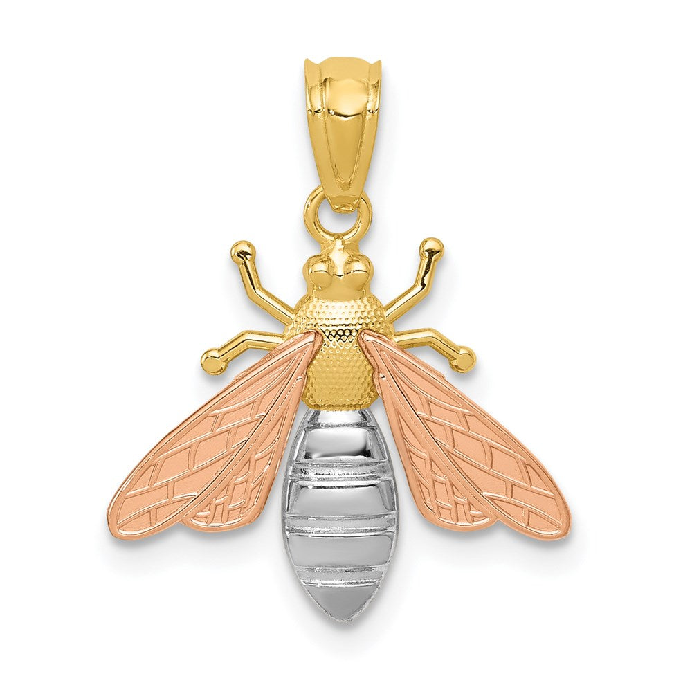 Gold Polished Bumble Bee Pendants