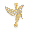 Gold Polished Hummingbird Pendants