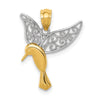 Gold Polished Hummingbird Pendants