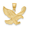 14k Diamond-cut Eagle Pendant