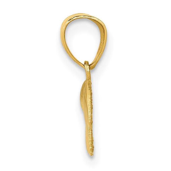 14k Polished Elephant Pendant