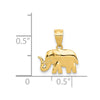14k Polished Elephant Pendant
